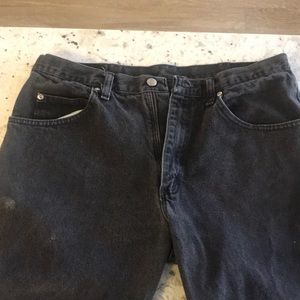 Black Relaxed Fit wrangler jeans